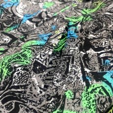 画像6: ART GRAPHIC PATTERN ZIP UP HOODIE JACKET / Mens M (6)