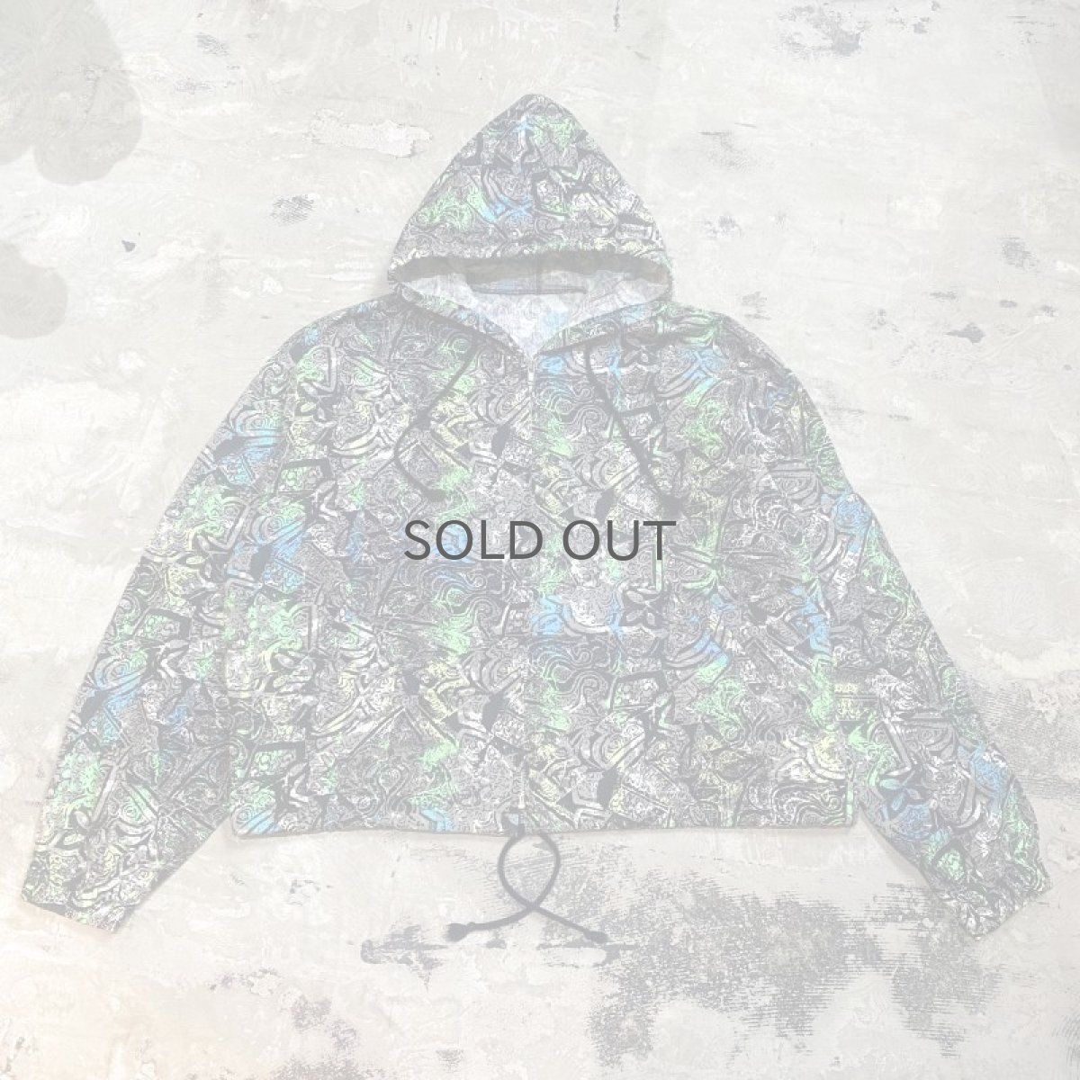 画像1: ART GRAPHIC PATTERN ZIP UP HOODIE JACKET / Mens M (1)