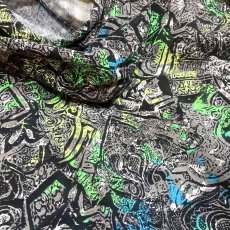 画像9: ART GRAPHIC PATTERN ZIP UP HOODIE JACKET / Mens M (9)