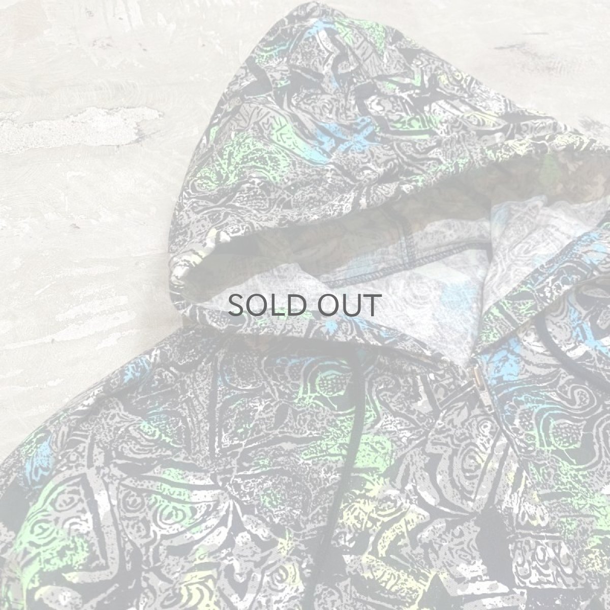 画像3: ART GRAPHIC PATTERN ZIP UP HOODIE JACKET / Mens M (3)