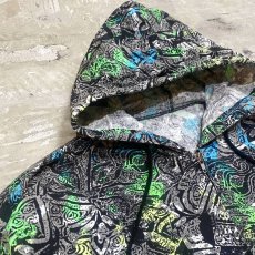 画像3: ART GRAPHIC PATTERN ZIP UP HOODIE JACKET / Mens M (3)