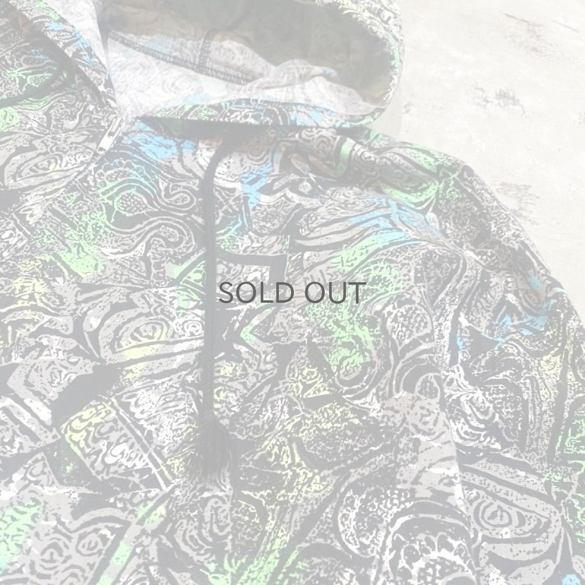 画像4: ART GRAPHIC PATTERN ZIP UP HOODIE JACKET / Mens M (4)