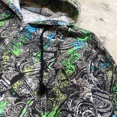 画像4: ART GRAPHIC PATTERN ZIP UP HOODIE JACKET / Mens M (4)