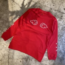 画像4: UNDERLAND × UBON 【笑門福来】　2022 CHINA PATTERN PRINTED L/S TEE / RED×WHITE / L (4)