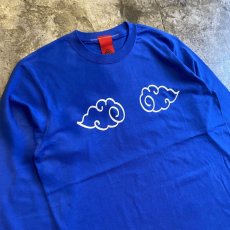 画像3: UNDERLAND × UBON 【笑門福来】　2022 CHINA PATTERN PRINTED L/S TEE / BLUE×WHITE / M (3)