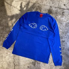 画像4: UNDERLAND × UBON 【笑門福来】　2022 CHINA PATTERN PRINTED L/S TEE / BLUE×WHITE / M (4)