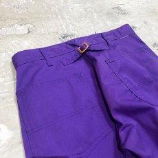 画像9: PURPLE COLOR STRAIGHT CARGO PANTS / W31 / MADE IN USA (9)