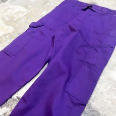 画像8: PURPLE COLOR STRAIGHT CARGO PANTS / W31 / MADE IN USA (8)