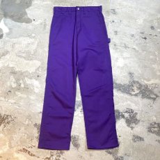 画像1: PURPLE COLOR STRAIGHT CARGO PANTS / W31 / MADE IN USA (1)