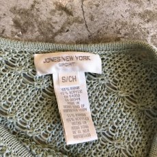 画像10: PALE TONE V NECK DESIGN CROCHET KNIT TOPS / Ladies S(M) (10)