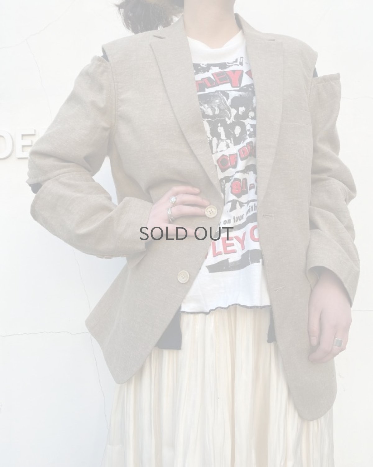 画像11: 【Wiz&Witch】"WEIRD" SHOULDER OFF LINEN TAYLOR JACKET / OS (11)