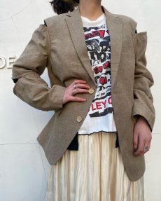 画像11: 【Wiz&Witch】"WEIRD" SHOULDER OFF LINEN TAYLOR JACKET / OS (11)