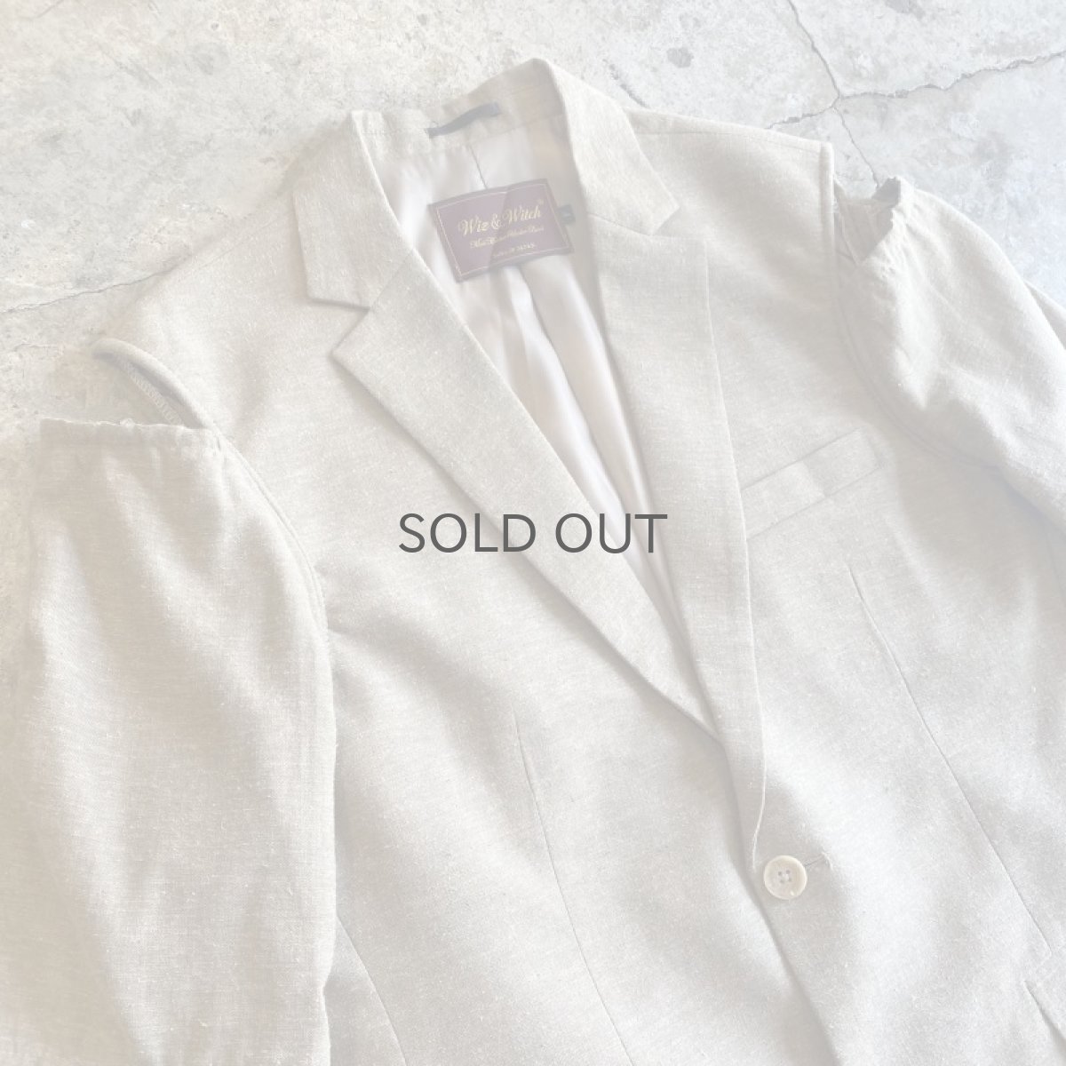 画像3: 【Wiz&Witch】"WEIRD" SHOULDER OFF LINEN TAYLOR JACKET / OS (3)