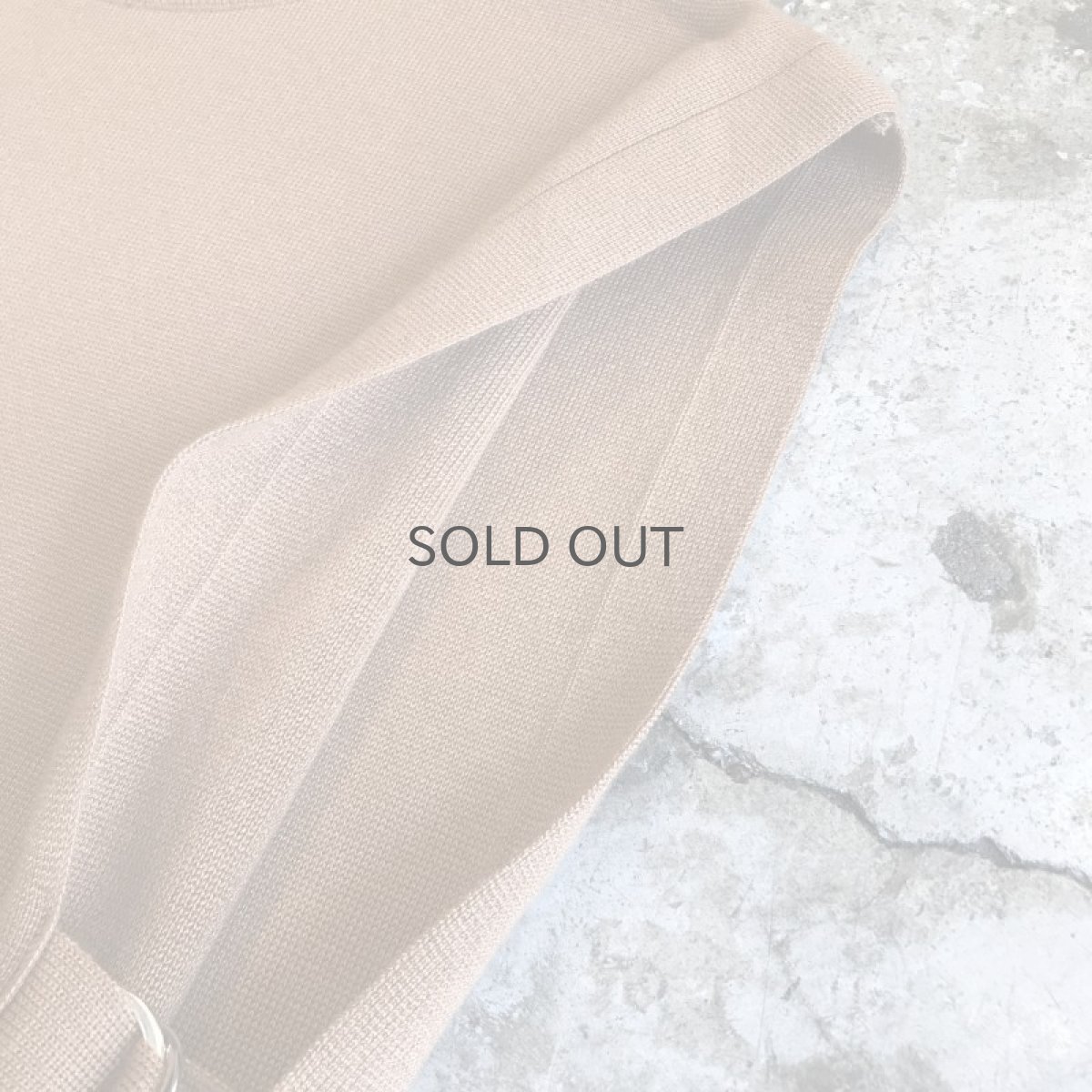 画像7: SIDE SLIT RING BELT DESIGN OVER SIZE COTTON VEST / Ladies L (7)