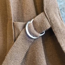 画像9: SIDE SLIT RING BELT DESIGN OVER SIZE COTTON VEST / Ladies L (9)