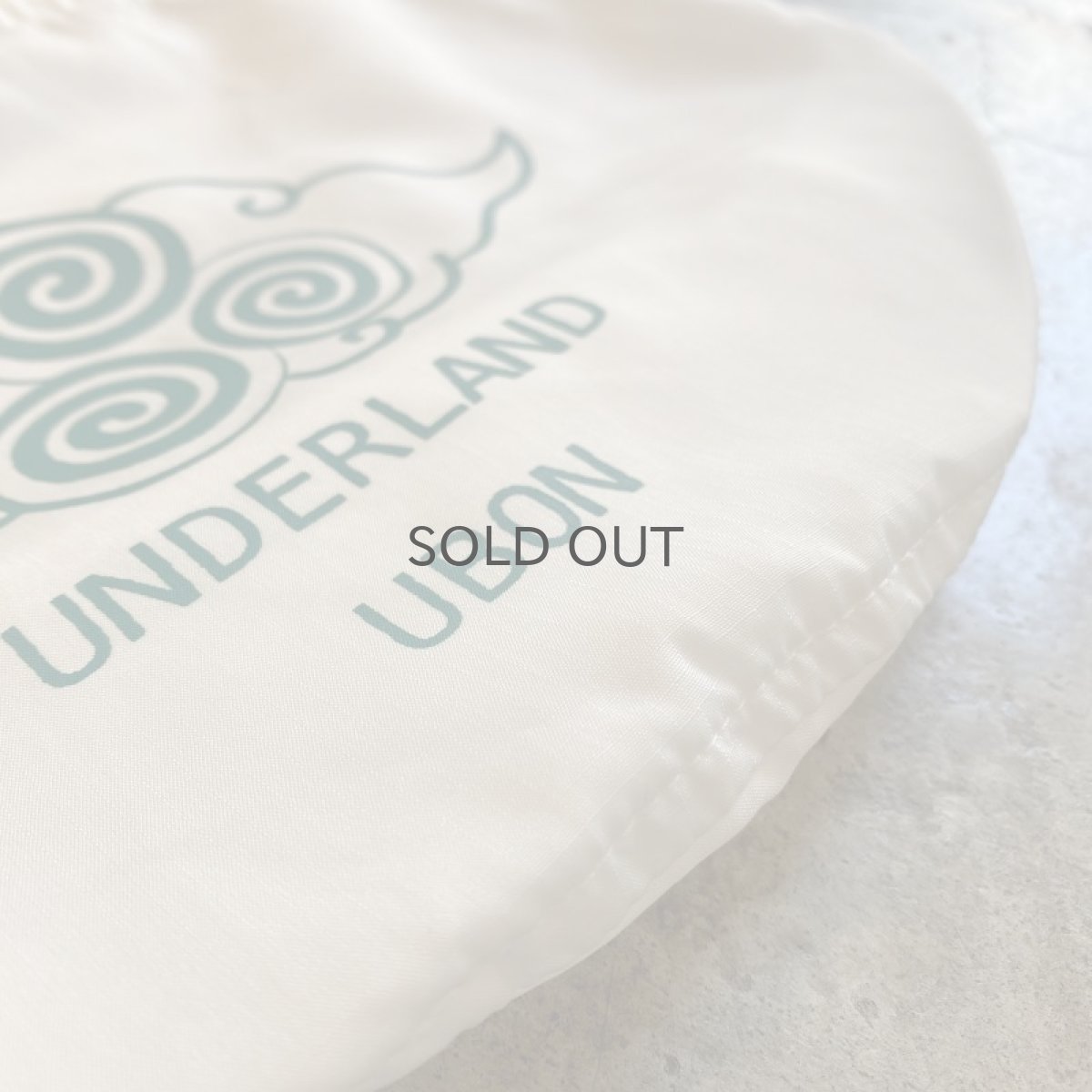 画像10: UNDERLAND × UBON 【笑門福来】　2022 巻雲巾着　/ WHITE×GREEN  (10)