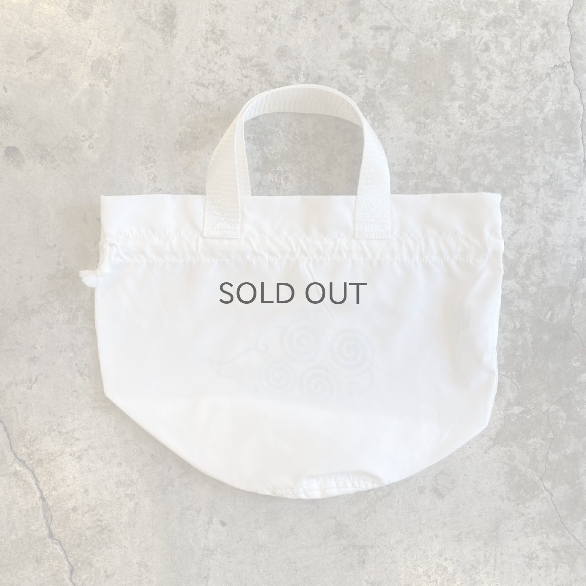 画像8: UNDERLAND × UBON 【笑門福来】　2022 巻雲巾着　/ WHITE×GREEN  (8)