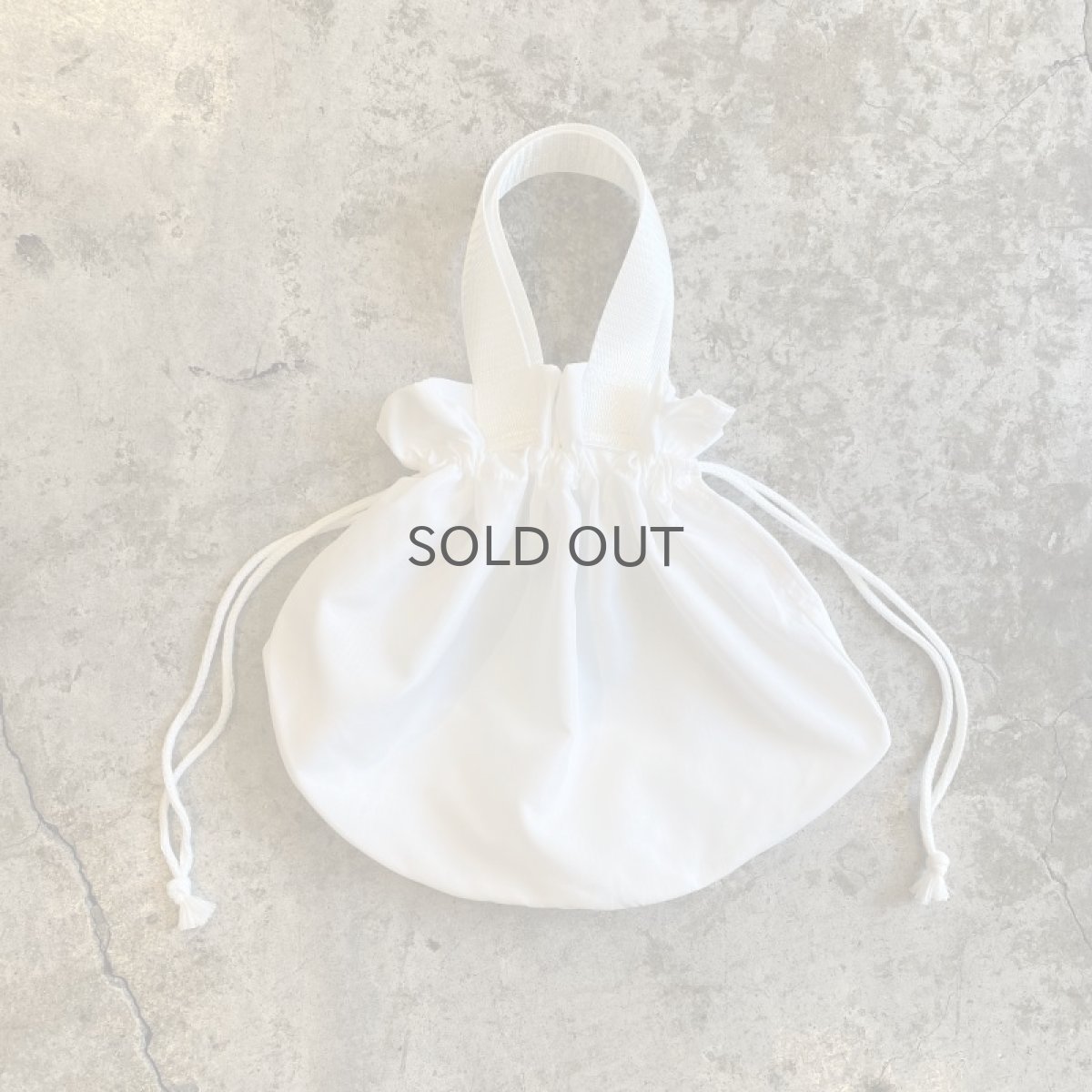 画像2: UNDERLAND × UBON 【笑門福来】　2022 巻雲巾着　/ WHITE×GREEN  (2)