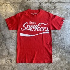 画像1: LOGO PRINTED RED COLOR S/S TEE / Ladies S(M) / MADE IN USA (1)