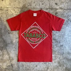 画像1: "TABASCO" LOGO PRINTED S/S TEE / Ladies S（M） / MADE IN USA (1)