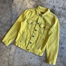 画像4: 【LEVI'S】YELLOW COLOR DENIM JACKET / Ladies M(34) / MADE IN USA (4)