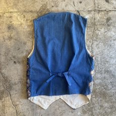 画像2: PATCHWORK DESIGN DENIM VEST / Ladies S  (2)