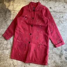 画像4: SPLASH PAINT COLOR DENIM LONG JACKET / Ladies M (4)