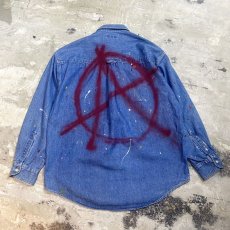 画像2: 【Wiz&Witch】"CANVAS" ANARCHY DENIM SHIRT / OS (2)