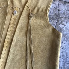 画像8: SUEDE LEATHER POINT DESIGN VEST / Ladies M (8)