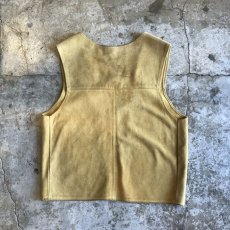 画像2: SUEDE LEATHER POINT DESIGN VEST / Ladies M (2)