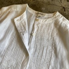 画像7: LINEN GATHER DESIGN L/S SHIRT / Ladies M(6) (7)