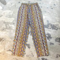 画像1: NATIVE STRIPE PATTERN DESIGN PANTS / FREE (1)