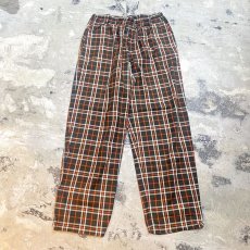 画像1: CHECK PATTERN WIDE SILHOUETTE PANTS / FREE (1)