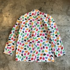 画像2: ALL OVER ART PATTERN TAILORED JACKET / Ladies36(M) / MADE IN FRANCE (2)