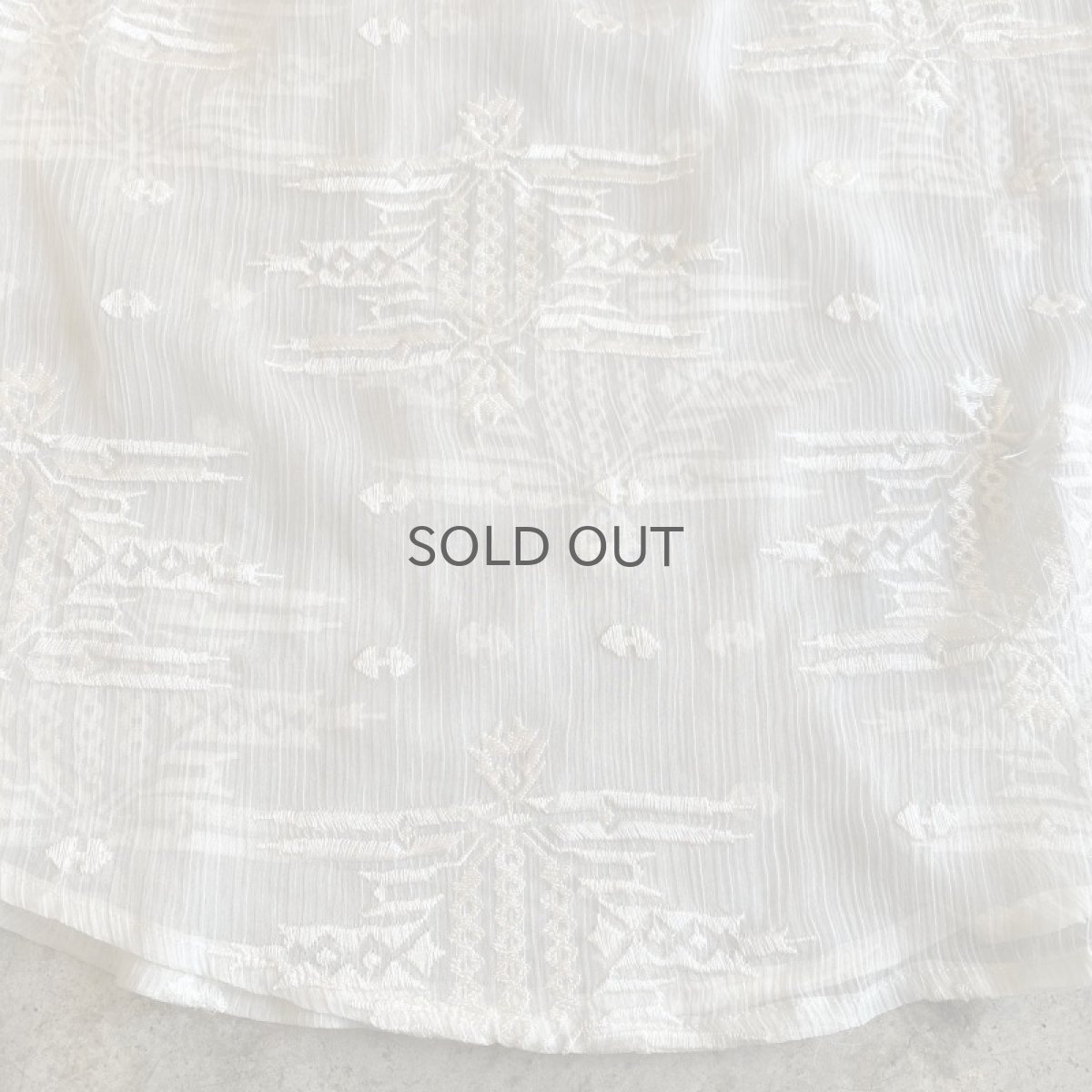 画像7: DESIGN EMBROIDERY SHEER TOPS / Ladies M (7)