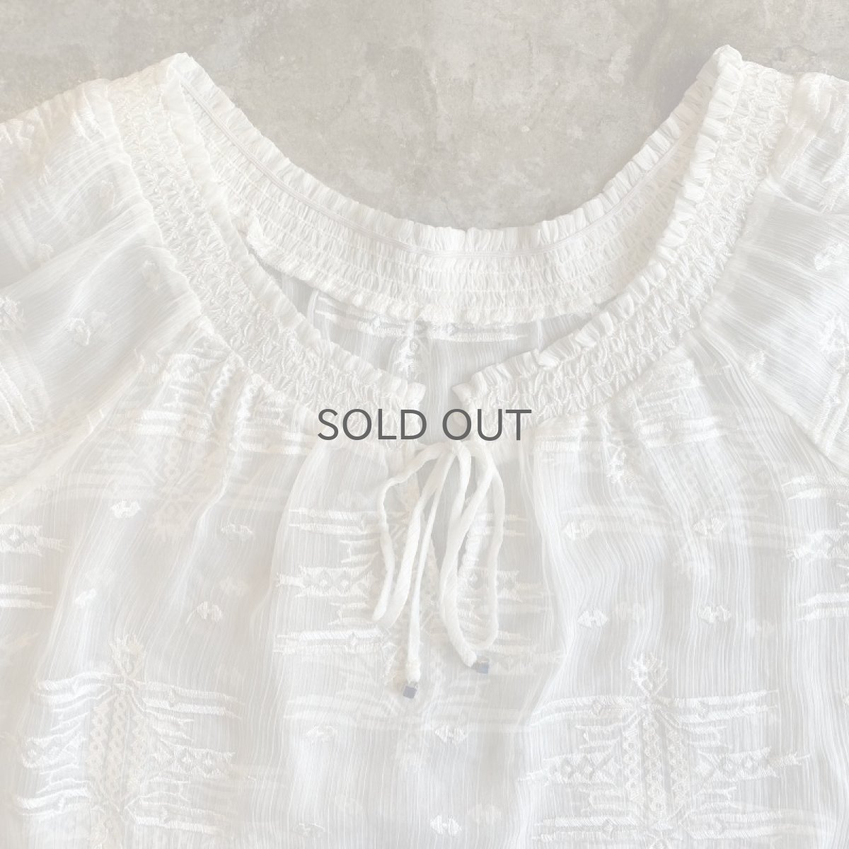 画像5: DESIGN EMBROIDERY SHEER TOPS / Ladies M (5)