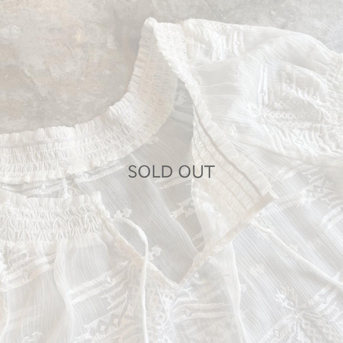 画像8: DESIGN EMBROIDERY SHEER TOPS / Ladies M (8)
