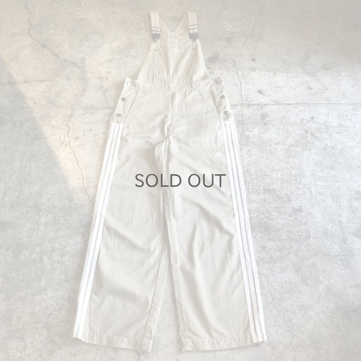 画像1: 【adidas】 PALE TONE COLOR LINE DESIGN COTTON OVERALL / Ladies M (1)