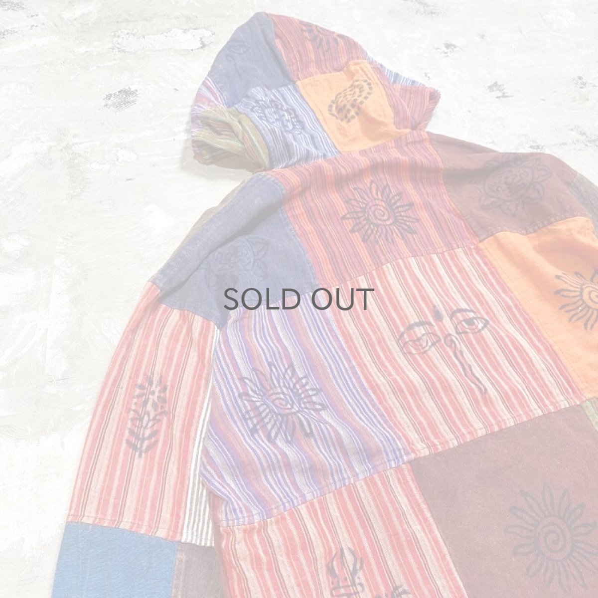 画像3: PATCHWORK VARIOUS PATTERN NATIVE ANORAK PARKA / Mens L~XL (3)