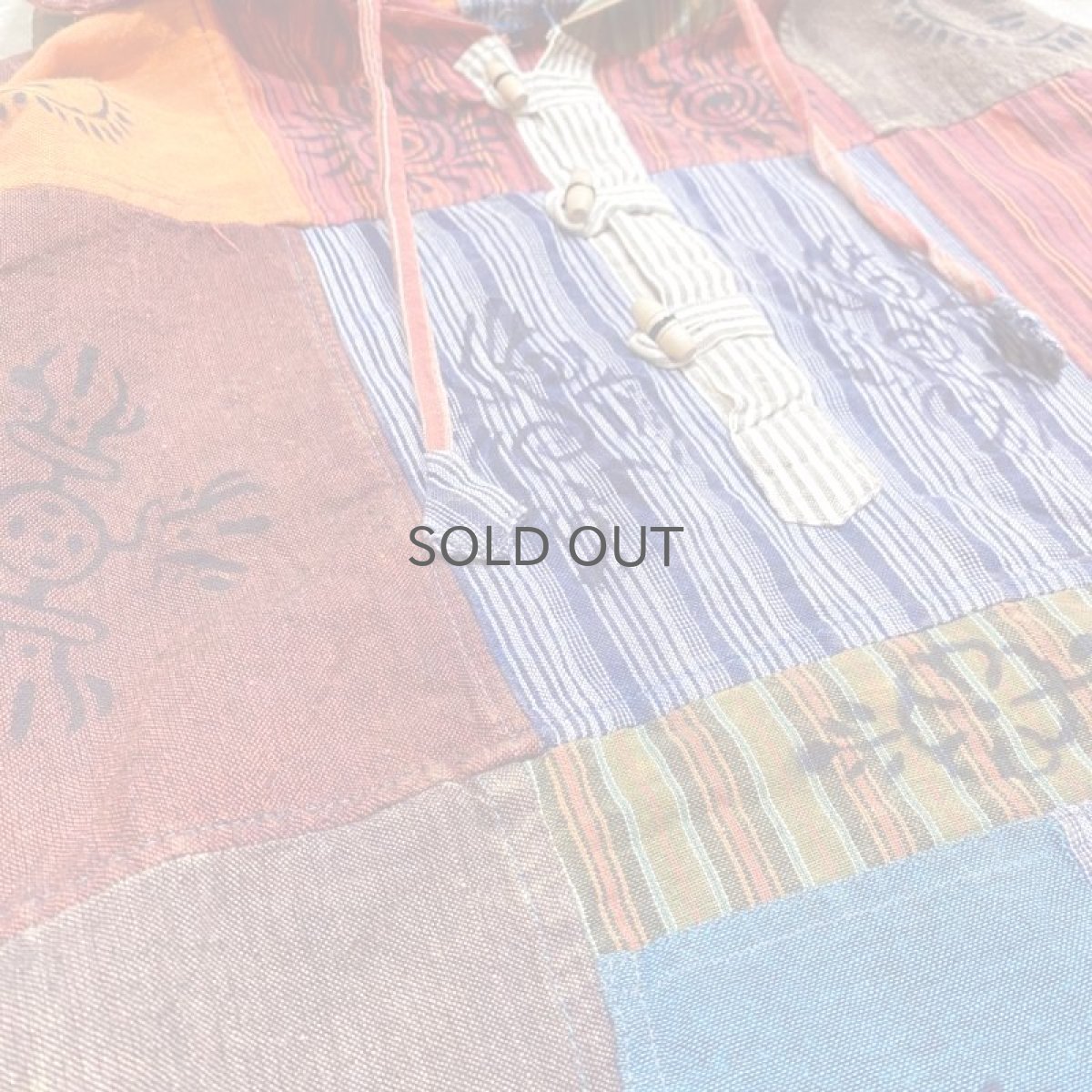 画像6: PATCHWORK VARIOUS PATTERN NATIVE ANORAK PARKA / Mens L~XL (6)