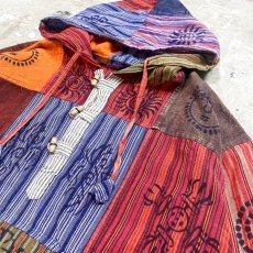 画像5: PATCHWORK VARIOUS PATTERN NATIVE ANORAK PARKA / Mens L~XL (5)