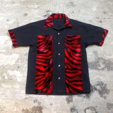 画像1: ZEBRA PATTERN FAUX FUR S/S SHIRT / Mens L (1)