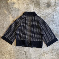 画像2: METALLIC CROCHET DESIGN CARDIGAN / Ladies M (2)