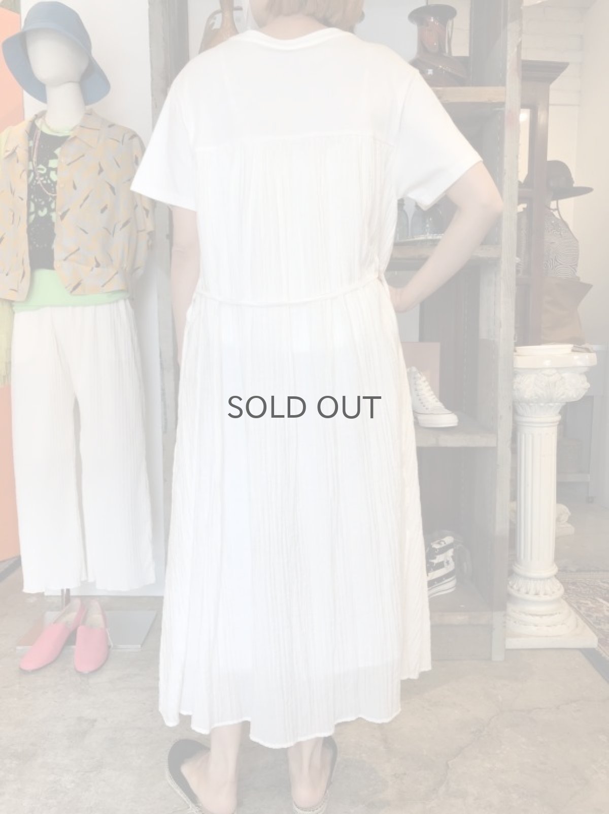 画像14:  COTTON SHEER DOCKING LONG ONE-PIECE / Ladies M (14)