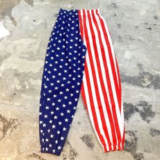 画像2: STARS & STRIPES PATTERN COTTON PANTS / W26~ / MADE IN USA (2)