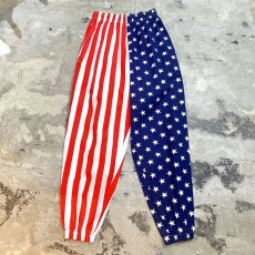 画像1: STARS & STRIPES PATTERN COTTON PANTS / W26~ / MADE IN USA (1)