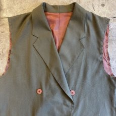 画像5: CUT OFF OVER SIZE DOUBLE VEST / Ladies L(12) / MADE IN USA (5)