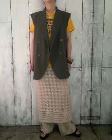 画像11: CUT OFF OVER SIZE DOUBLE VEST / Ladies L(12) / MADE IN USA (11)