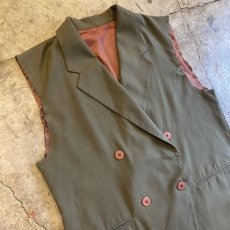 画像3: CUT OFF OVER SIZE DOUBLE VEST / Ladies L(12) / MADE IN USA (3)