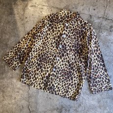 画像4: LEOPARD PATTERN POCKET DESIGN L/S SHIRT / Ladies L (4)